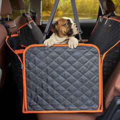 iBuddy seat cover with side flaps shielding doors from scratches and drool