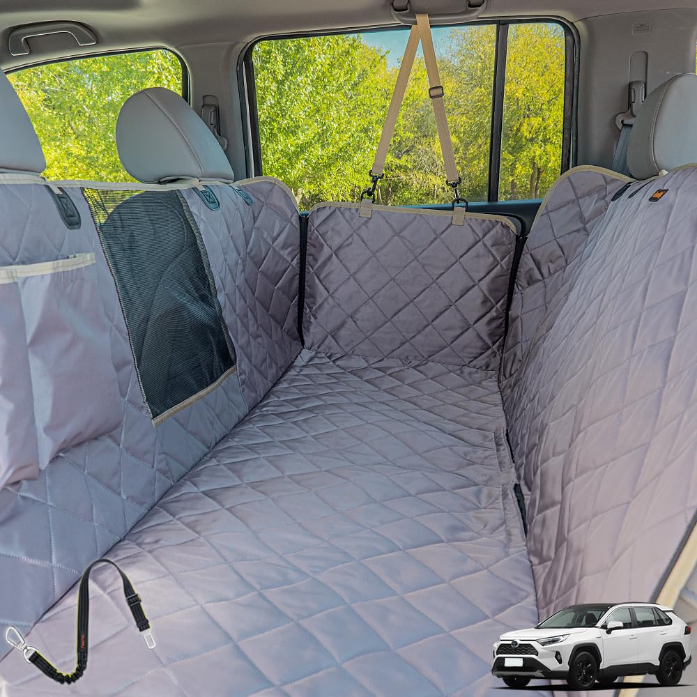 iBuddy dog seat cover mesh window improves airflow and helps reduce dog anxiety on drives.