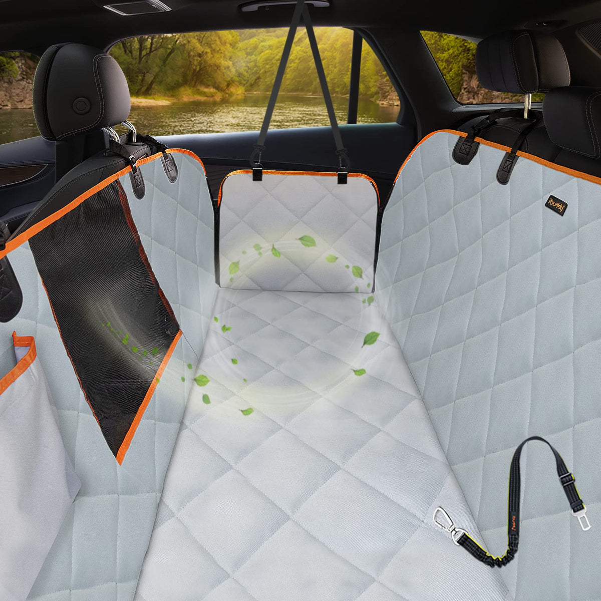 iBuddy dog seat cover for Tesla Model 3, waterproof back seat protection against dirt and fur
