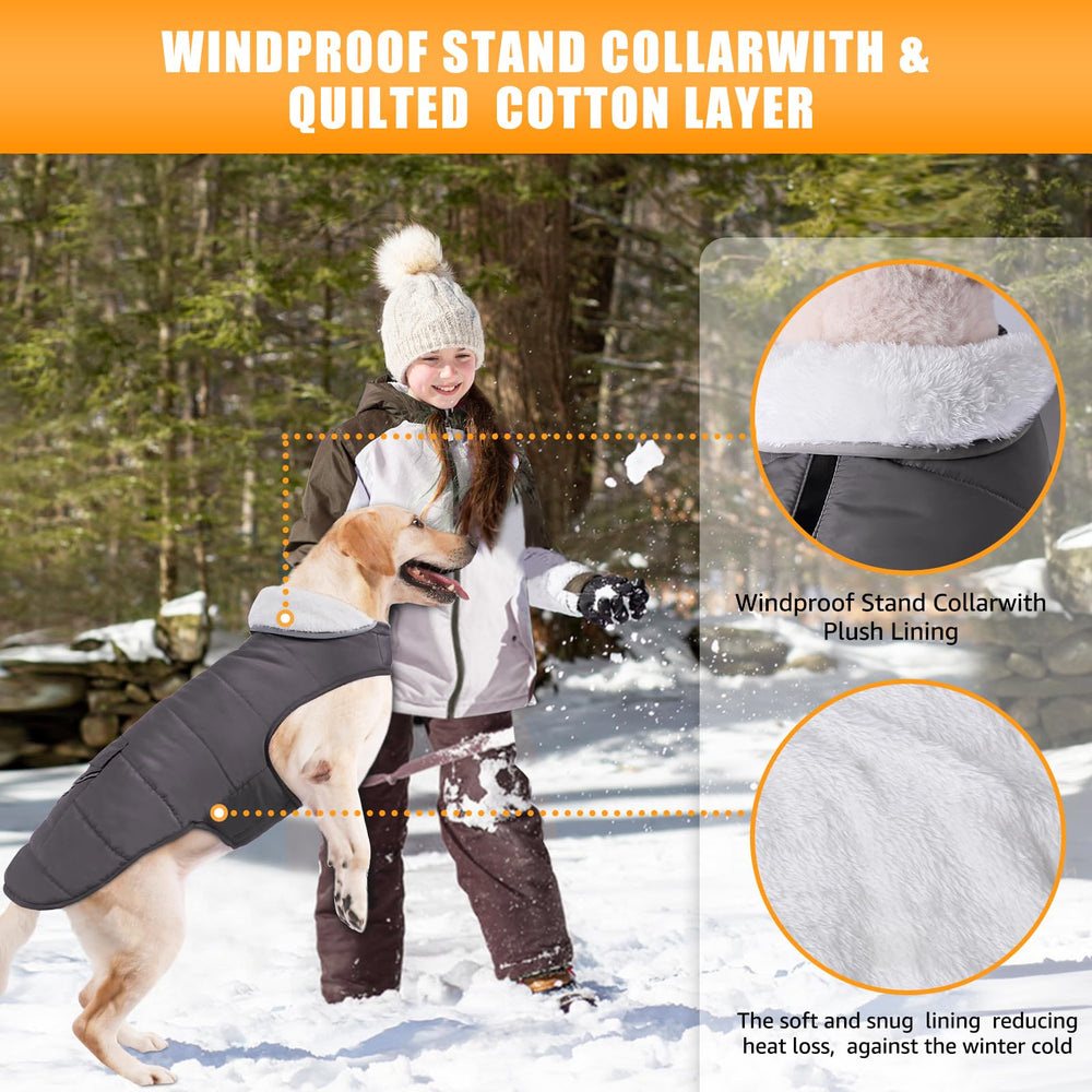 iBuddy dog winter jacket machine washable for easy at-home cleaning.