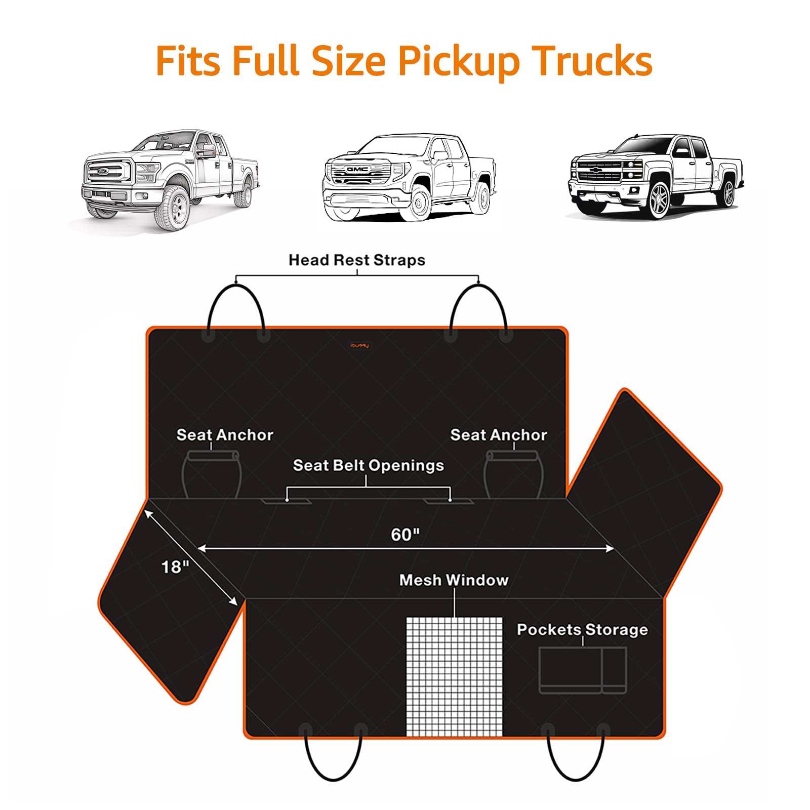 iBuddy fits f150 f250 ram gmc 1500 2500 for secure coverage.