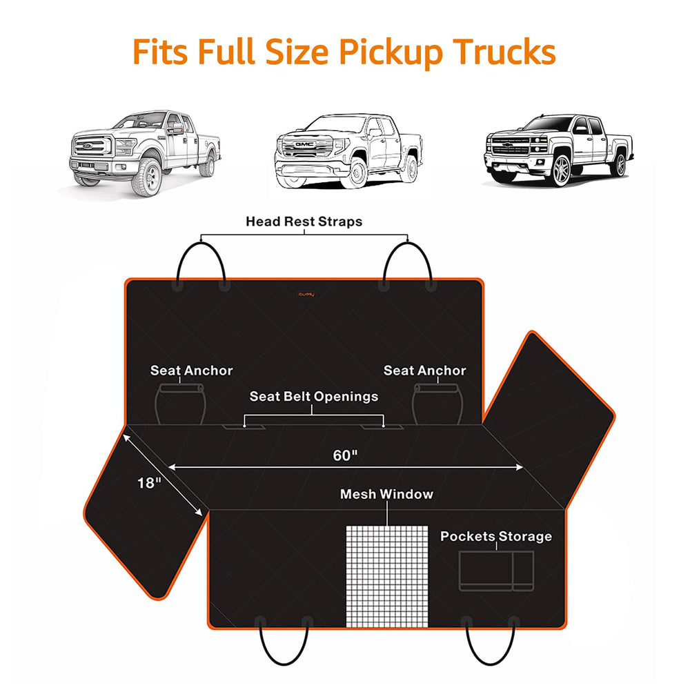 iBuddy fits f150 f250 ram gmc 1500 2500 for secure coverage.