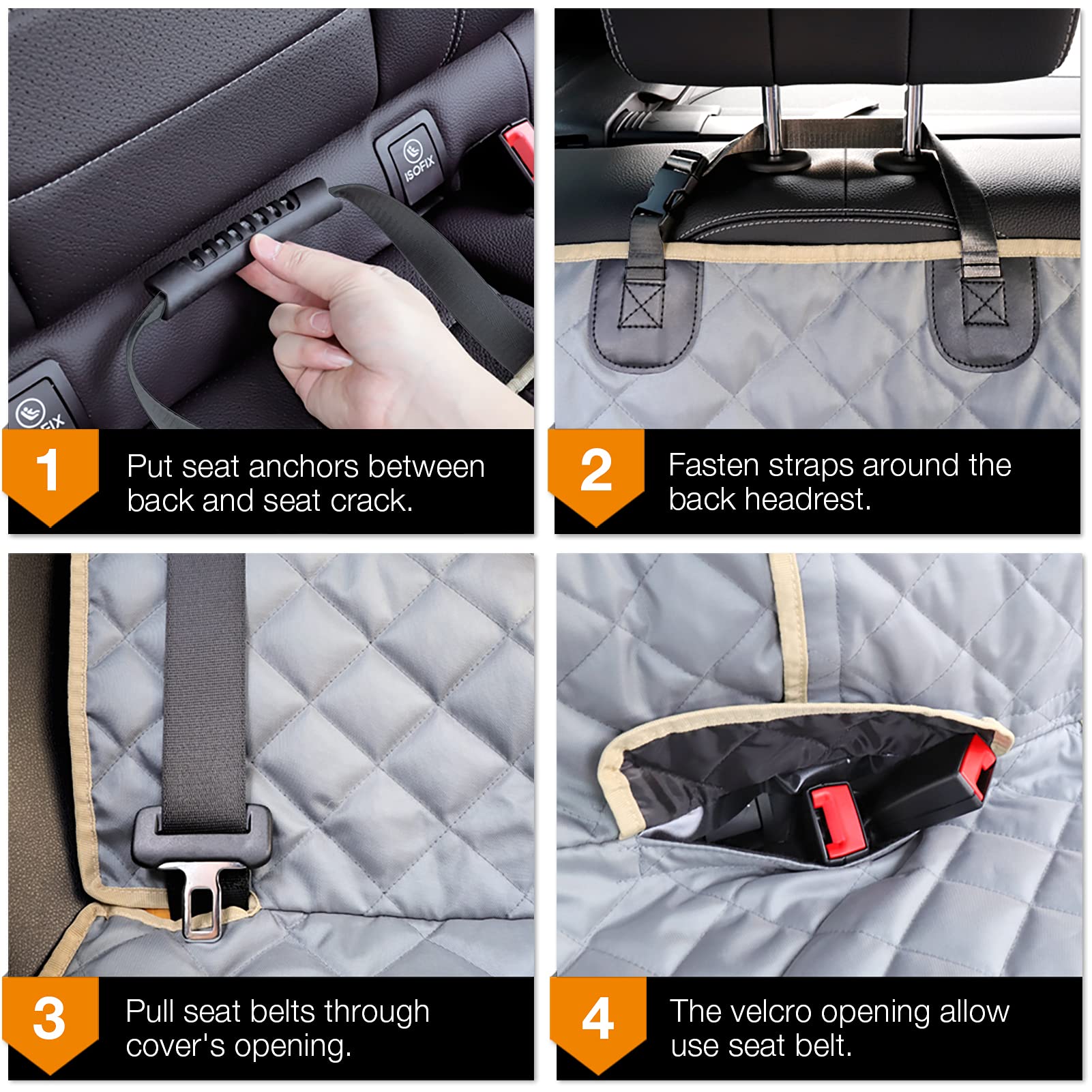 iBuddy ford/gmc/toyota-fit back seat protector versatile for large trucks