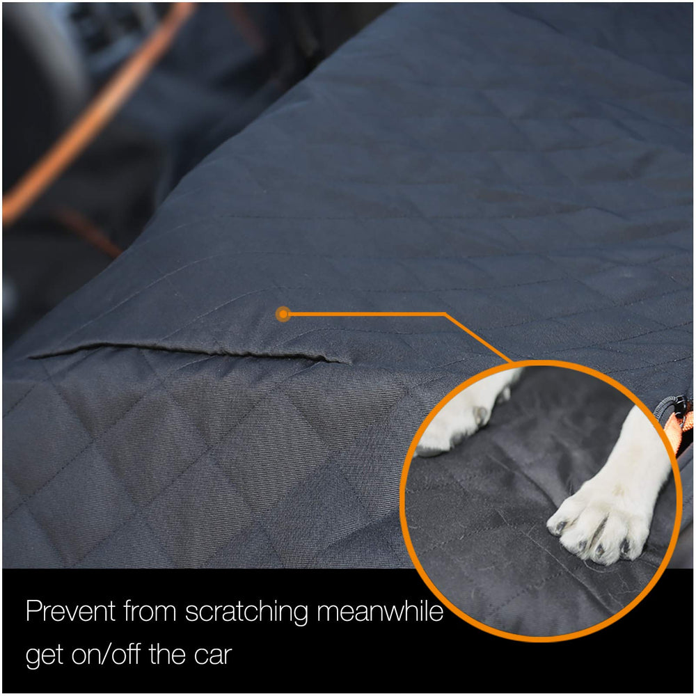 iBuddy rear seat cover for pickup trucks shields seats on trips.