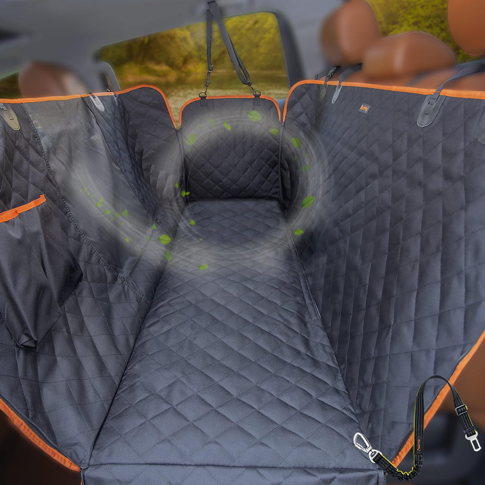 iBuddy truck seat cover for dogs waterproof protects seats from spills and accidents.