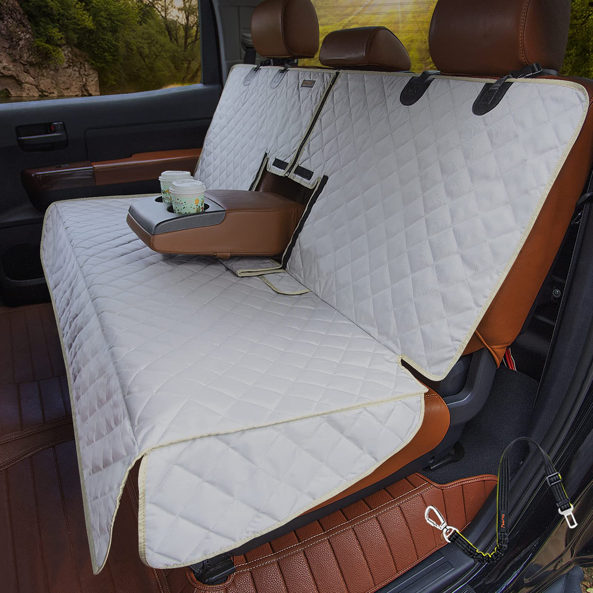 iBuddy truck seat cover waterproof back seat protects from spills during travel
