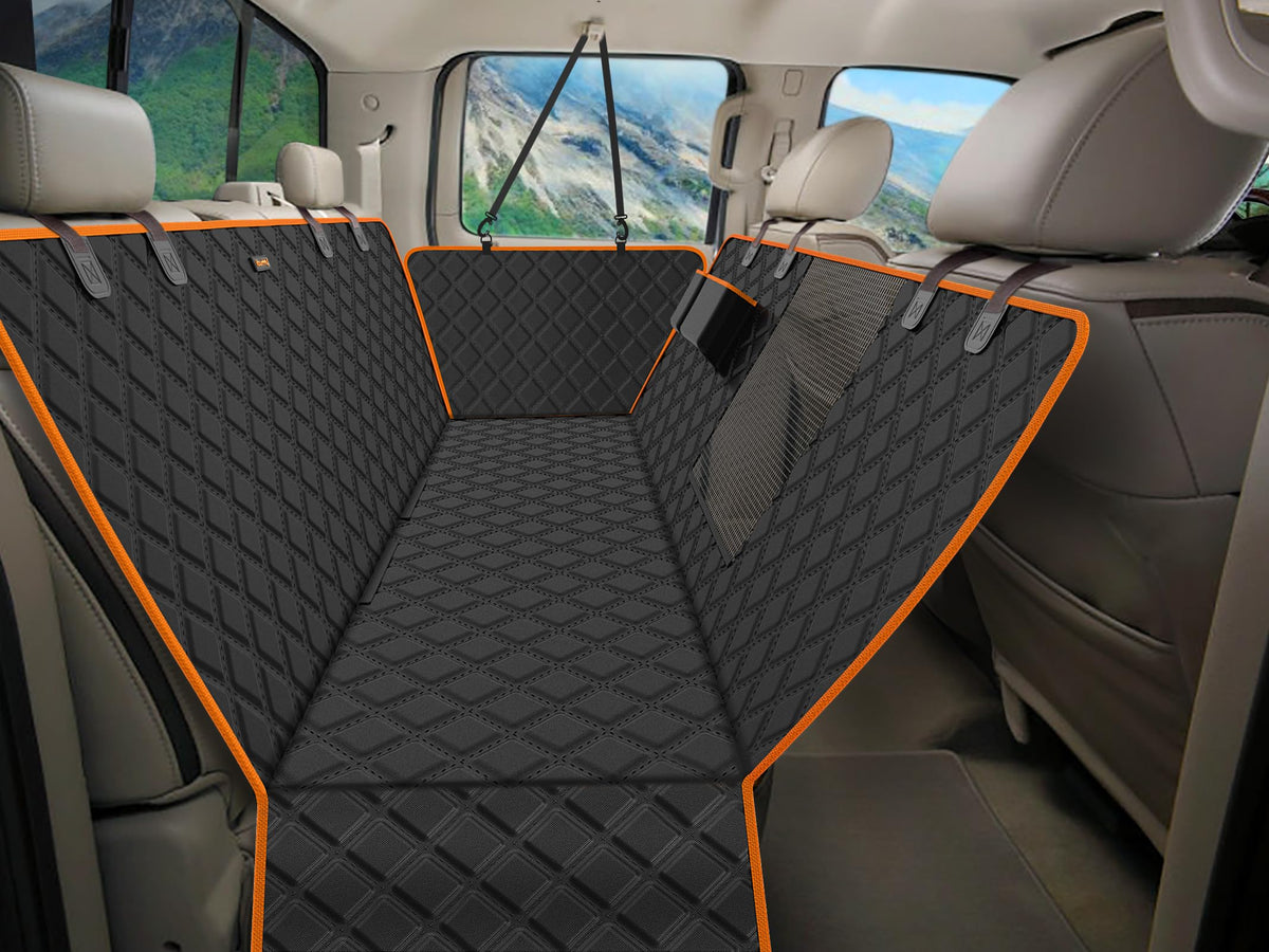 iBuddy XXL dog seat cover front view with full-seat protection against mud