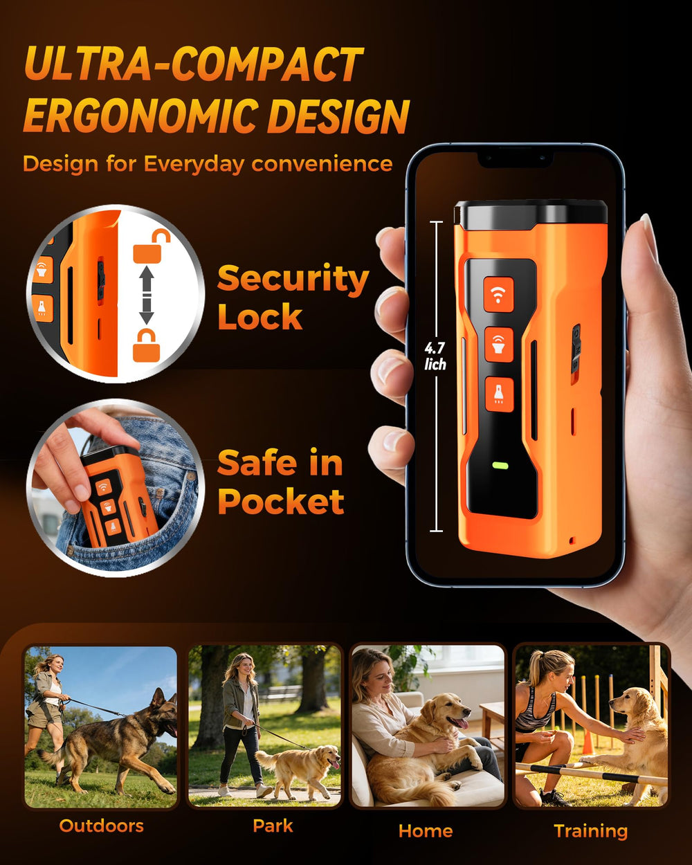iBurr X3Pro compact, portable design fits pockets or bags for on-the-go use