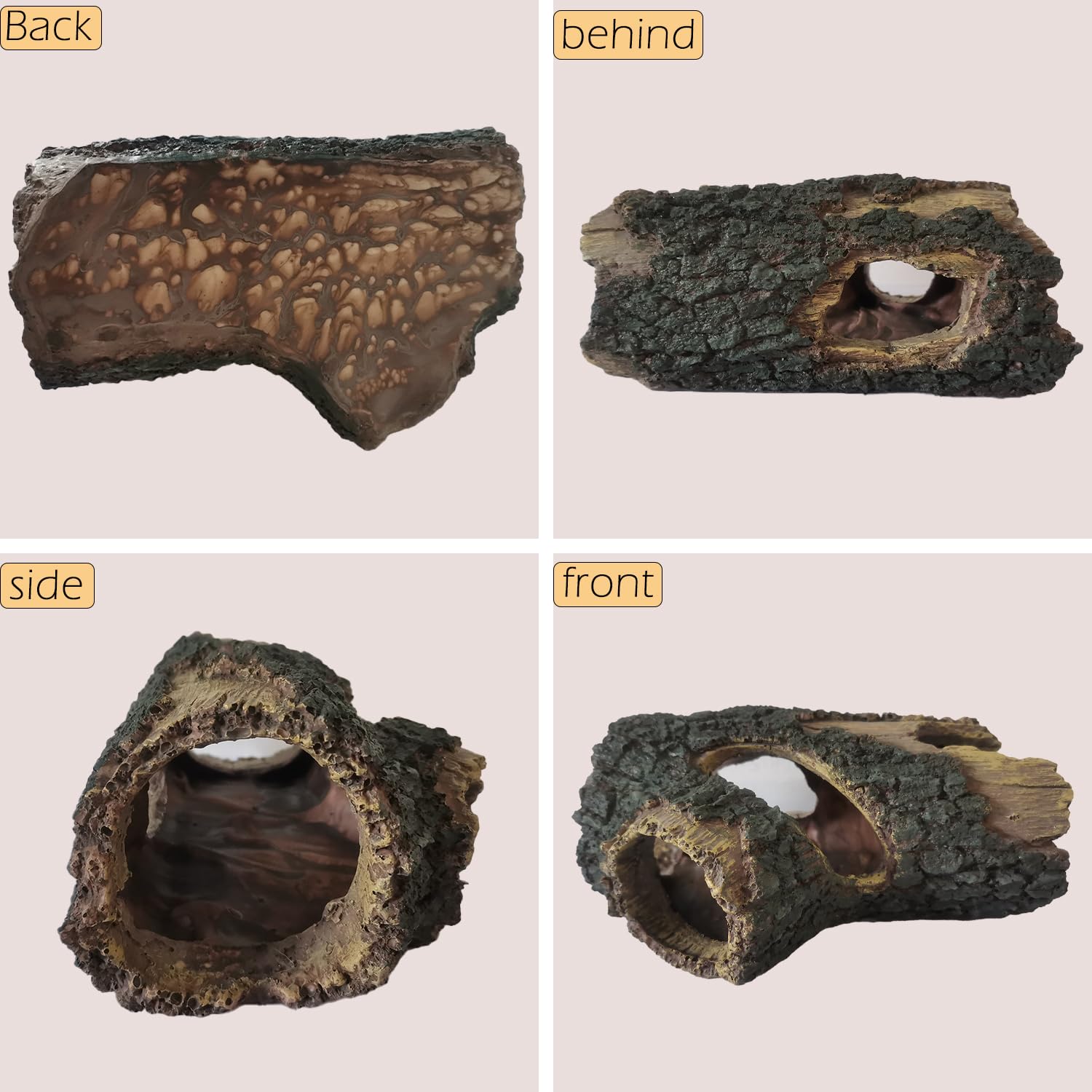 IBWell compact log decor enhances 20-gallon tank aesthetics.