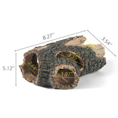 IBWell resin fake log hollow trunk demonstrates safe, non-toxic design for tanks.