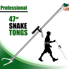IC ICLOVER 47-inch snake tongs side grip emphasizes non-slip control