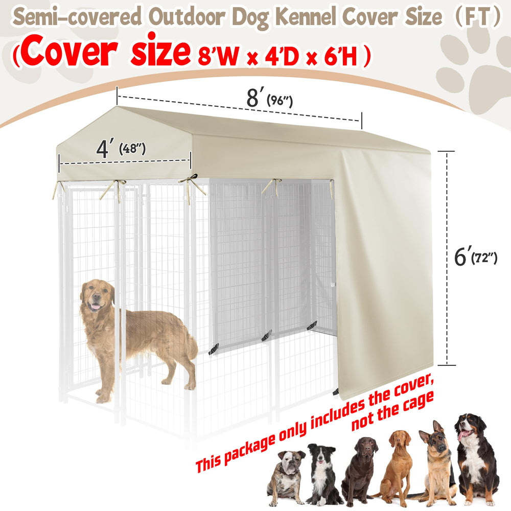 Iceberg Elf waterproof 600D kennel cover guards the interior from rain.