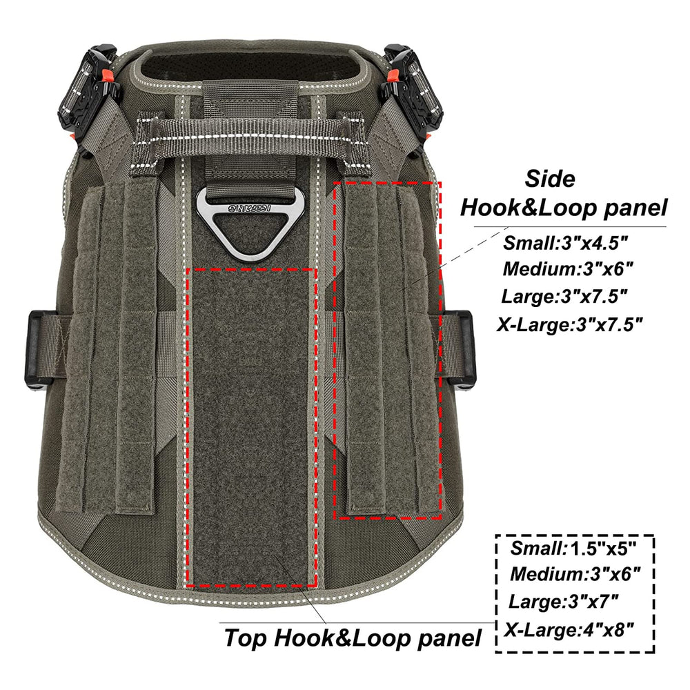 Patch panels and loop areas on ICEFANG harness allow customizable identification.