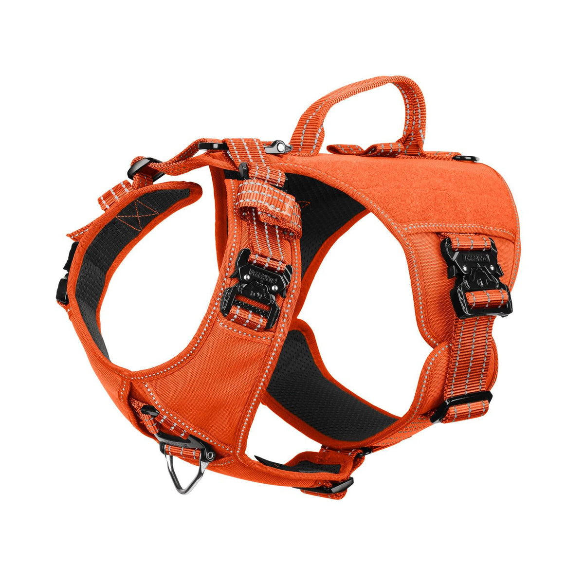 IceFang GN8 orange harness front view for improved control on daily walks