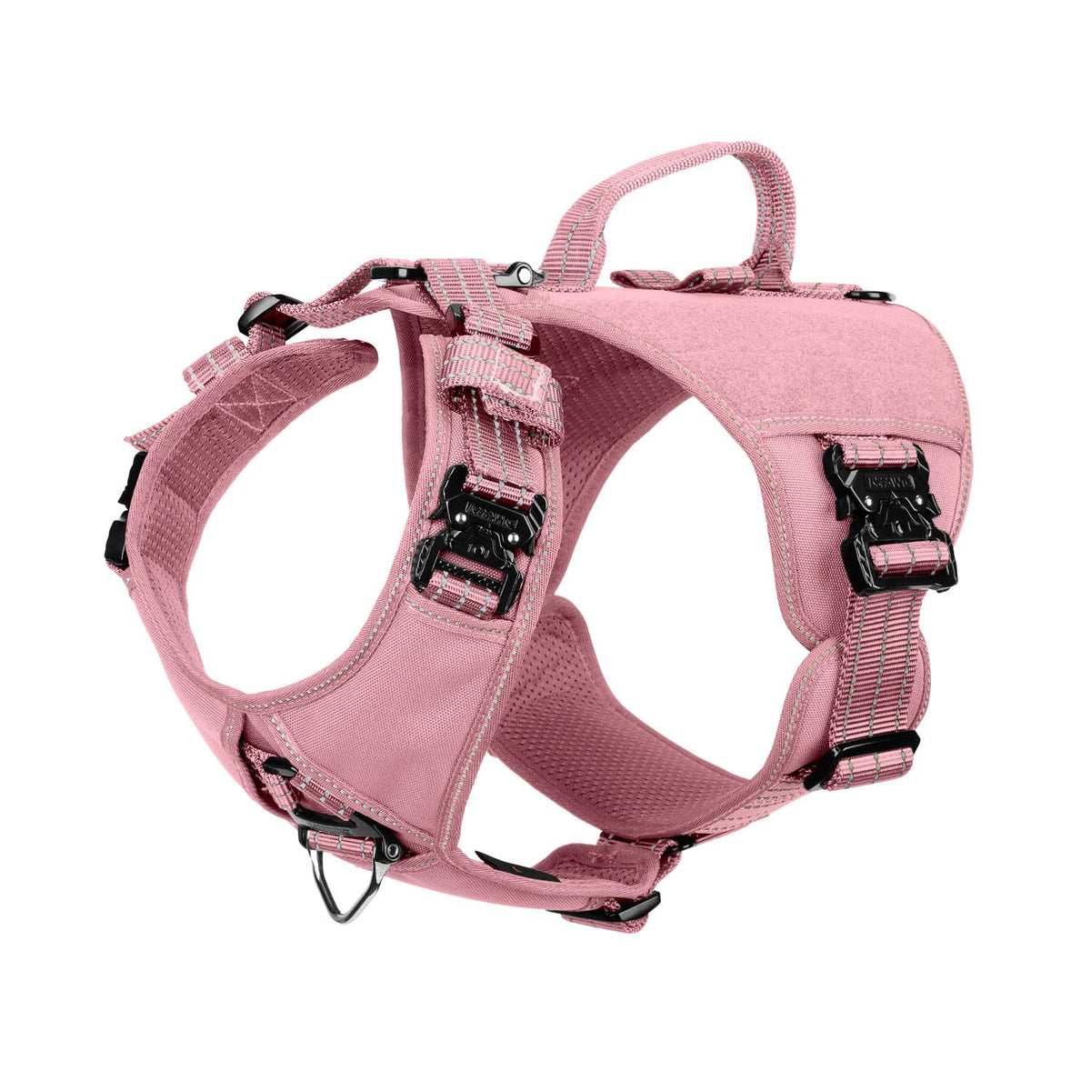 ICEFANG GN8 pink harness front view for no-pull control during walks