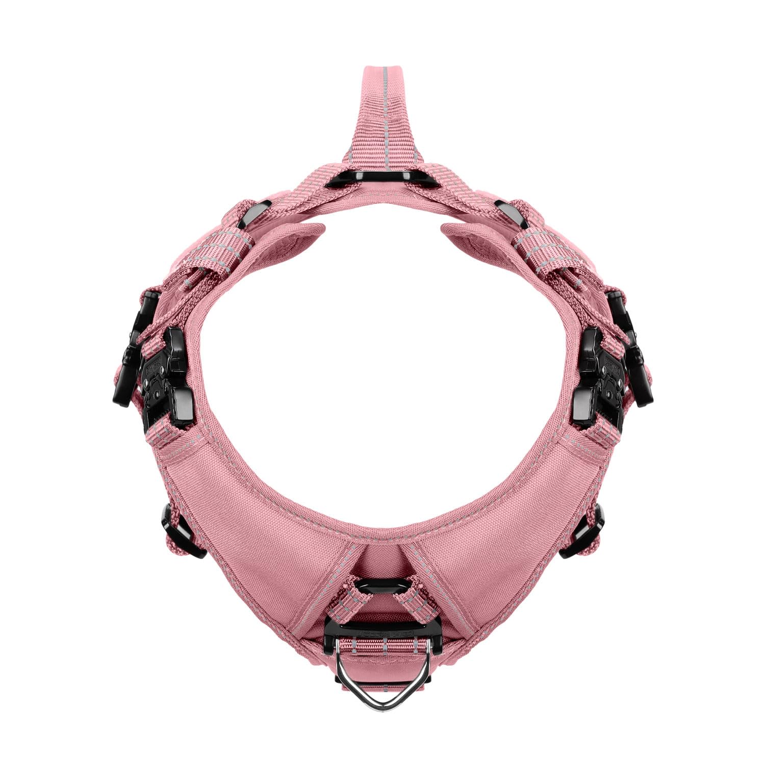ICEFANG GN8 pink harness patch panel close-up illustrating identification patches