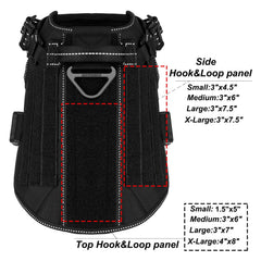 ICEFANG harness patch area shows loop panels for customizable identification.