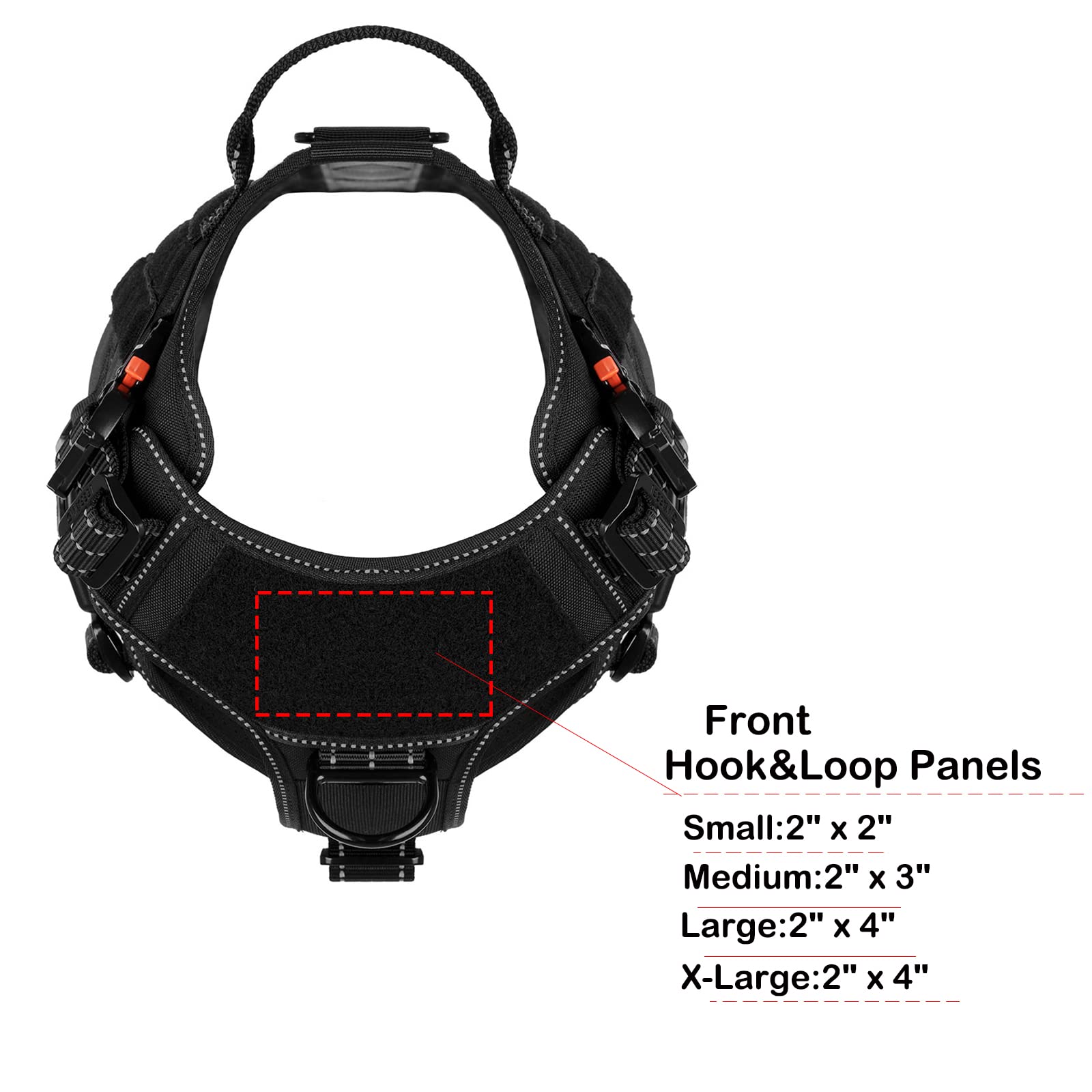 ICEFANG size chart close-up helps achieve accurate medium fit for comfort.