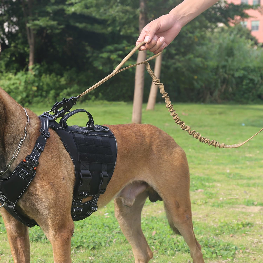 ICEFANG Tactical Dog Leash rear handle for relaxed walking with extra space.