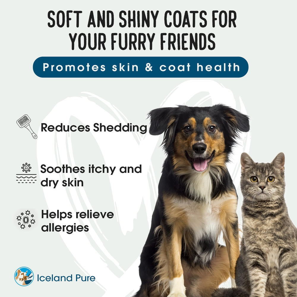 Iceland Pure unscented label closeup emphasizes premium ingredients for pets.