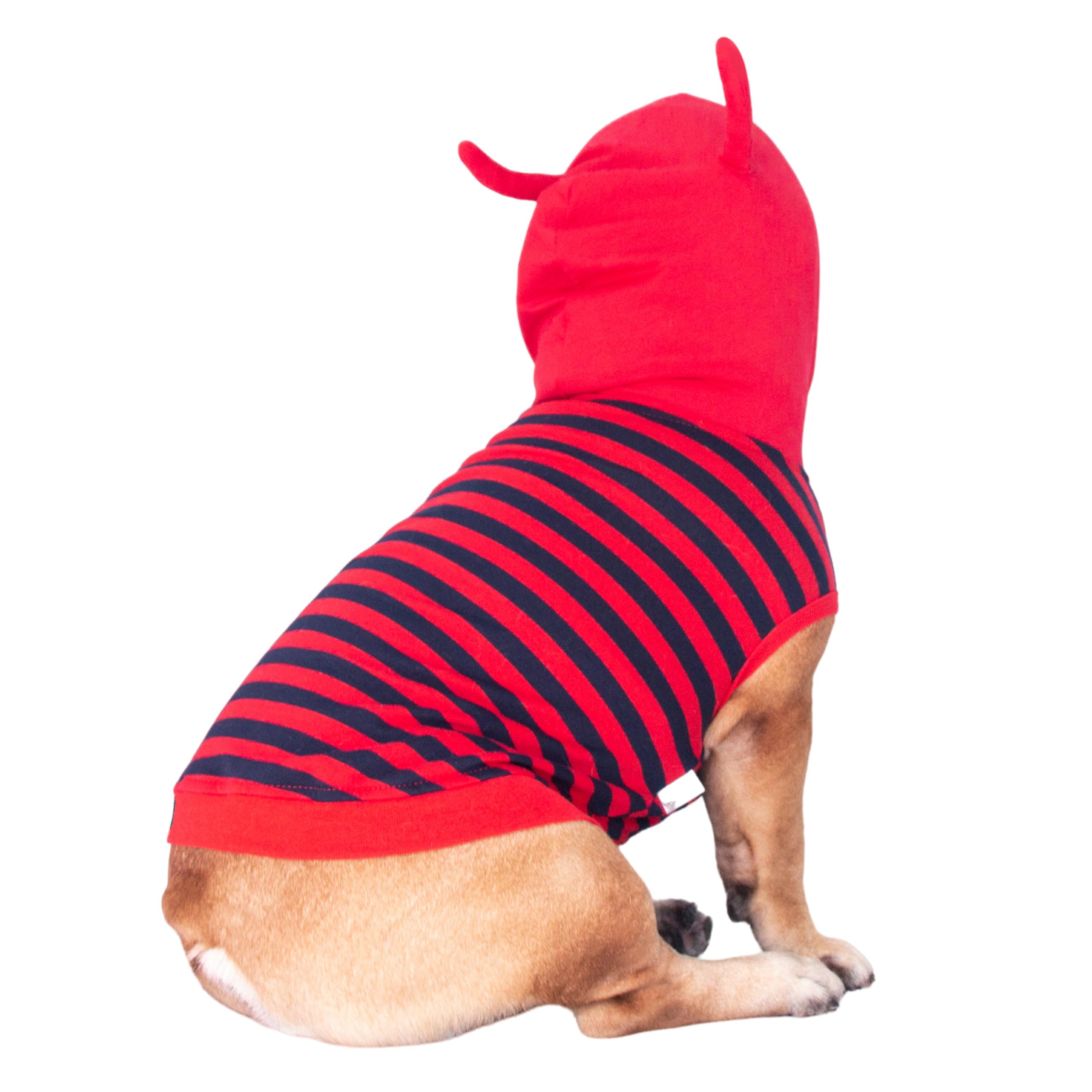 ichoue french-bulldog-costume-side profile highlights easy-on-off access