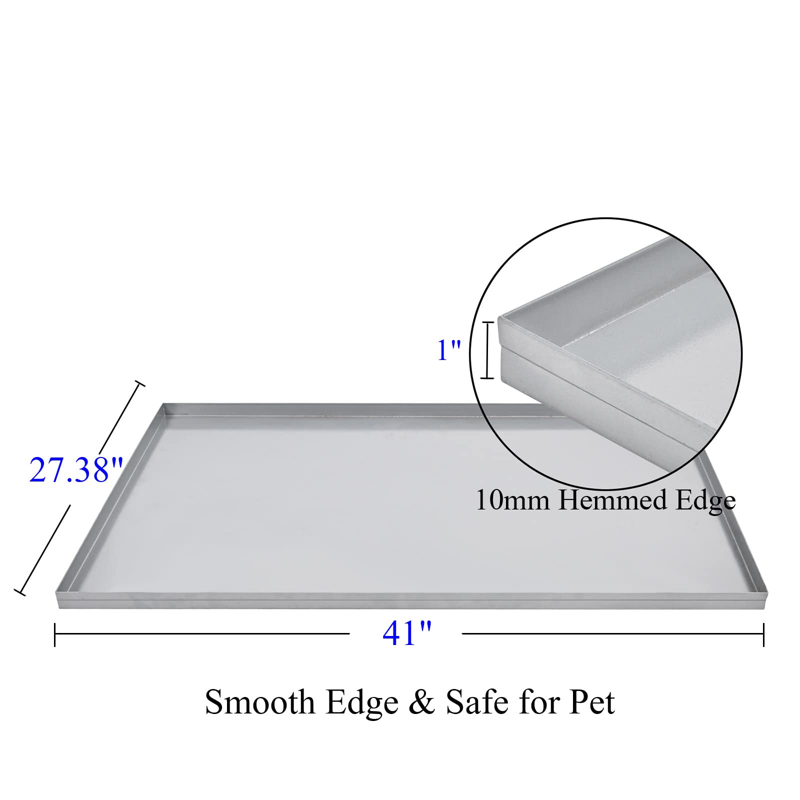 ICITYWALL galvanized tray close-up shows rust-proof coating for easy cleanup.