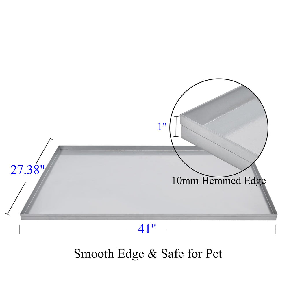 ICITYWALL galvanized tray close-up shows rust-proof coating for easy cleanup.