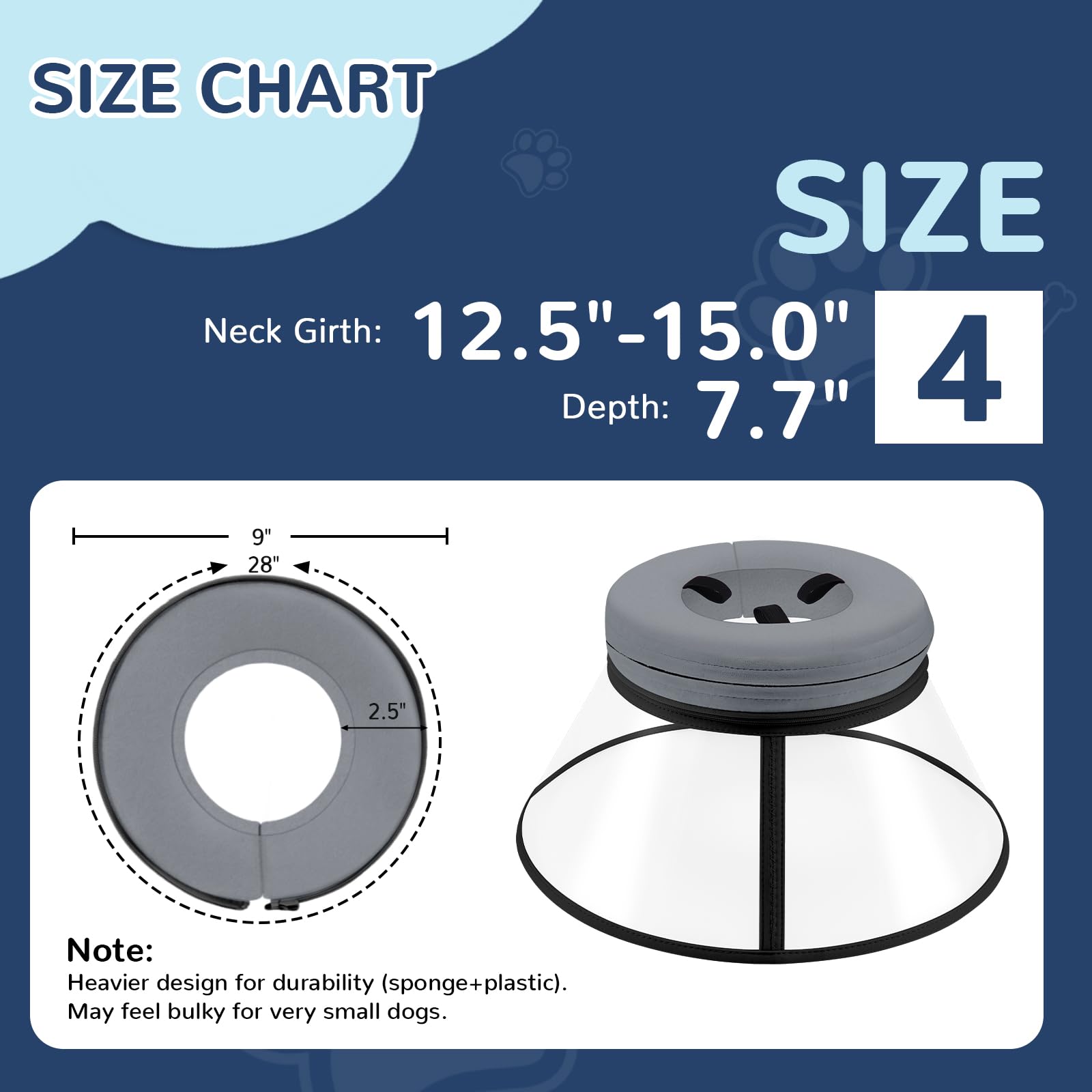 ICOYEA soft donut collar fabric close-up shows breathable materials for cooler wear