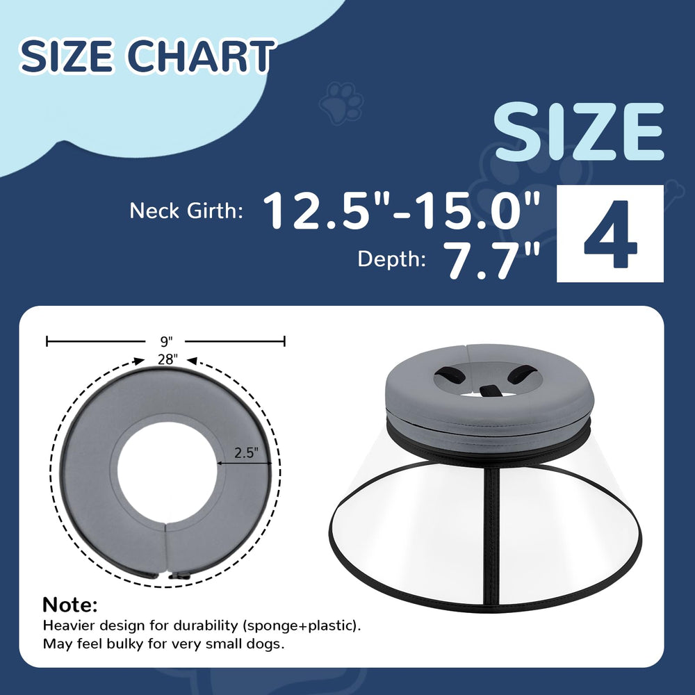 ICOYEA soft donut collar fabric close-up shows breathable materials for cooler wear