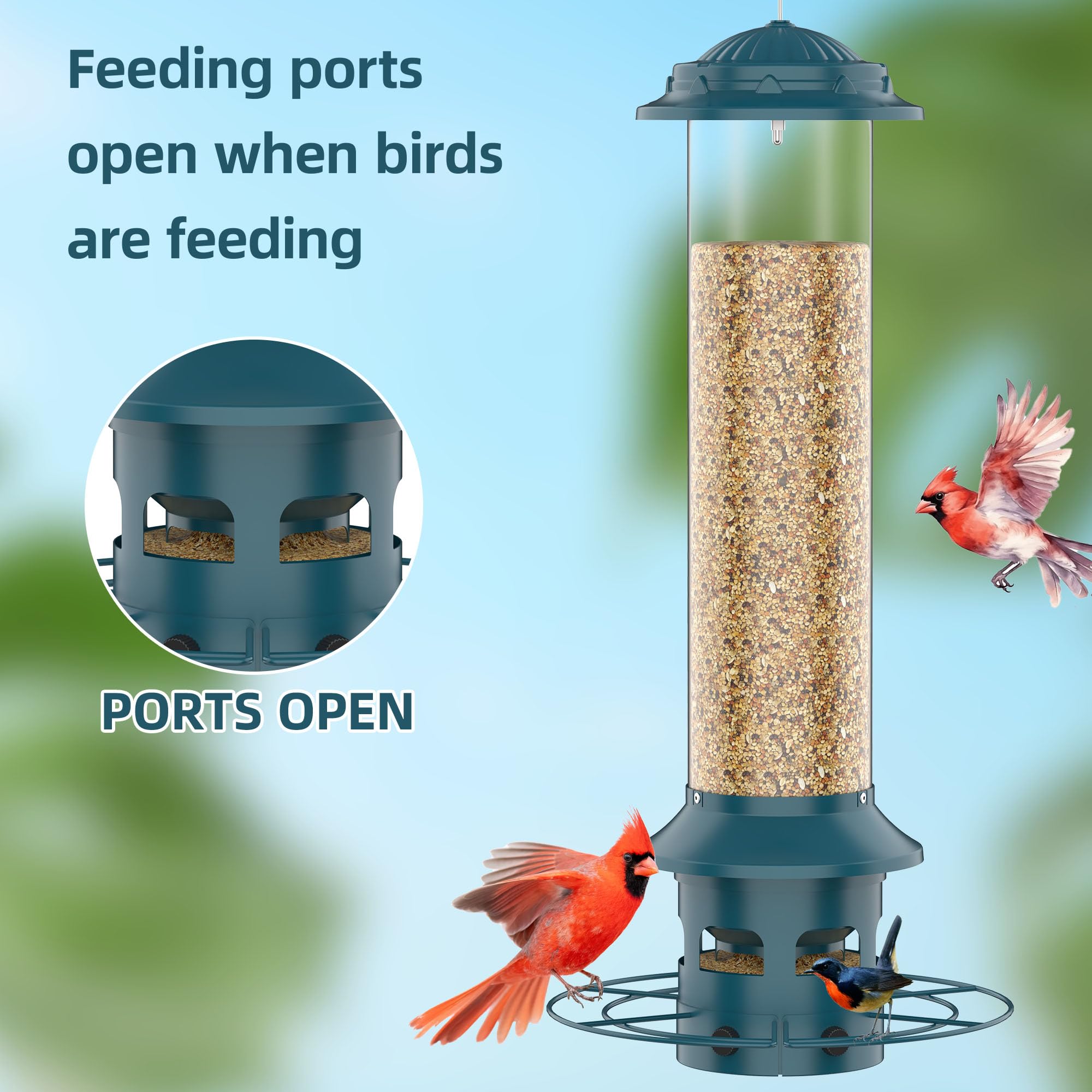 Icreer Weight-Mechanism prevents heavy climbers from feeding by closing ports.