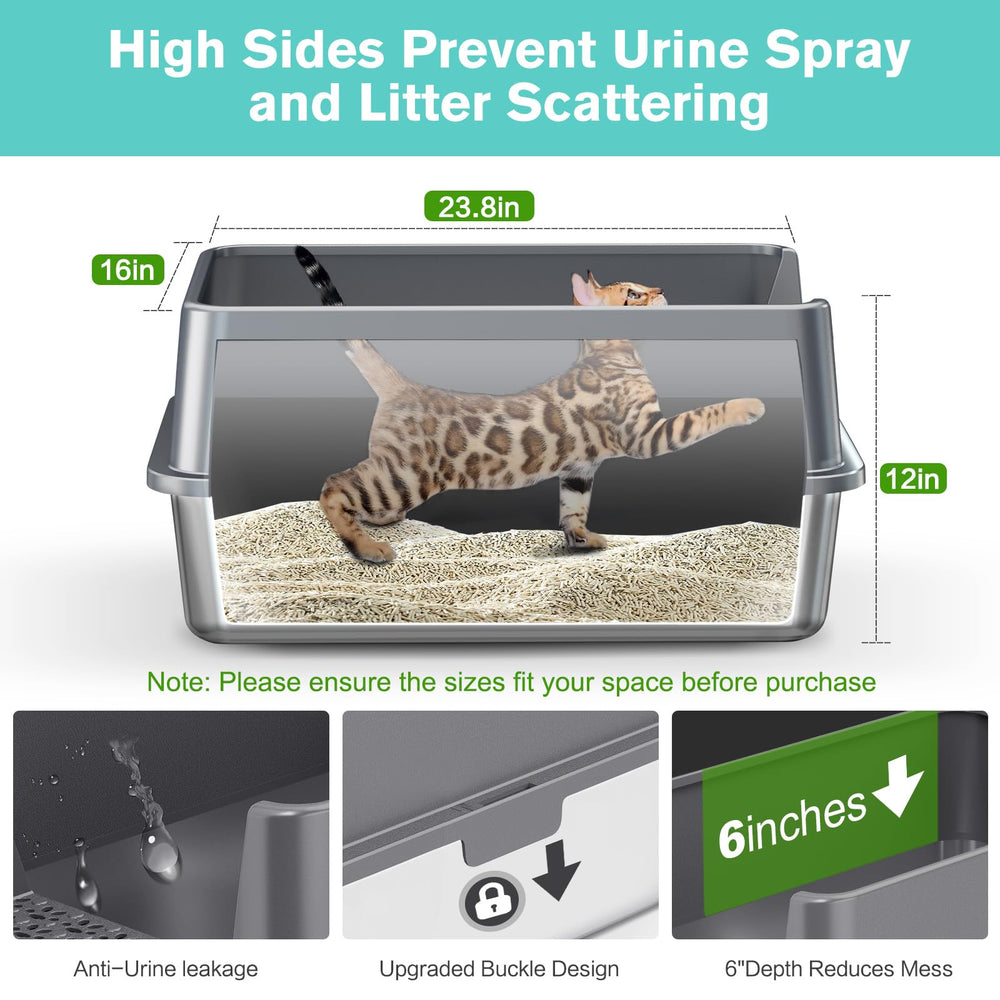 ICYAIR stainless steel box with non-stick bottom for easy cleaning and odor control