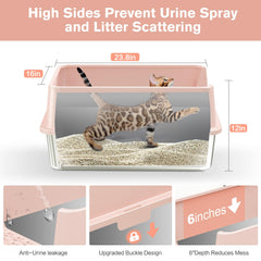 ICYAIR XL stainless steel litter box lid overlap shows secure enclosure