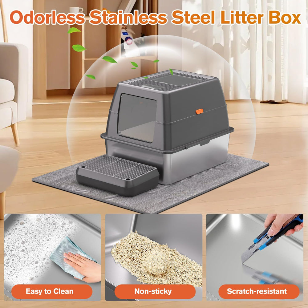 ICYAIR XXXL litter box deodorizer compartment for added freshness
