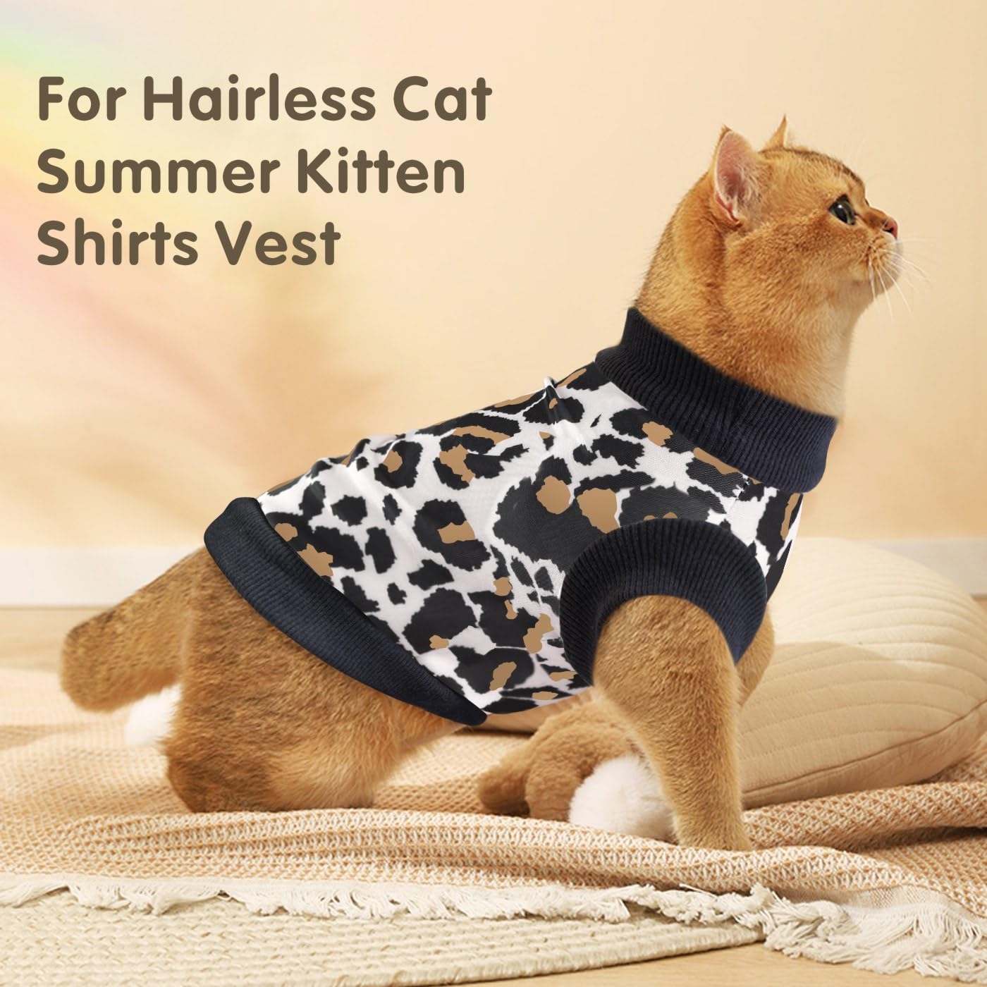 Idepet all-season cat shirt-pullover provides versatile warmth and protection.