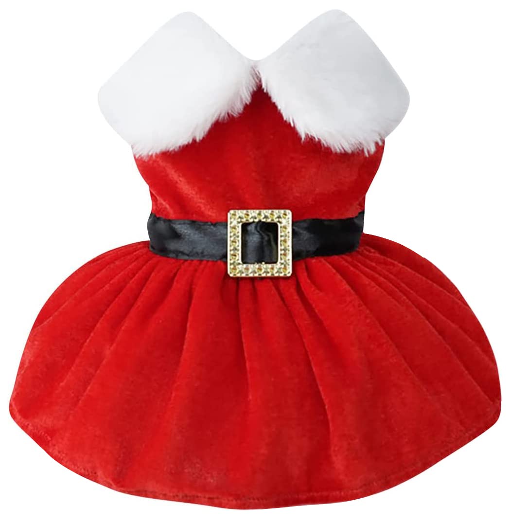 Idepet Christmas dog dress Santa suit full view for festive photos