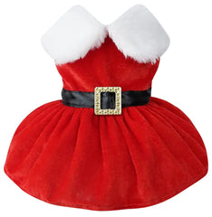 Idepet Christmas dog dress Santa suit full view for festive photos