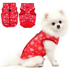 Idepet patchwork coat with anchor detail, front view for small pets