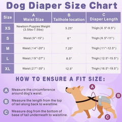 Idepet dog diapers back-snaps provide a custom fit across body shapes