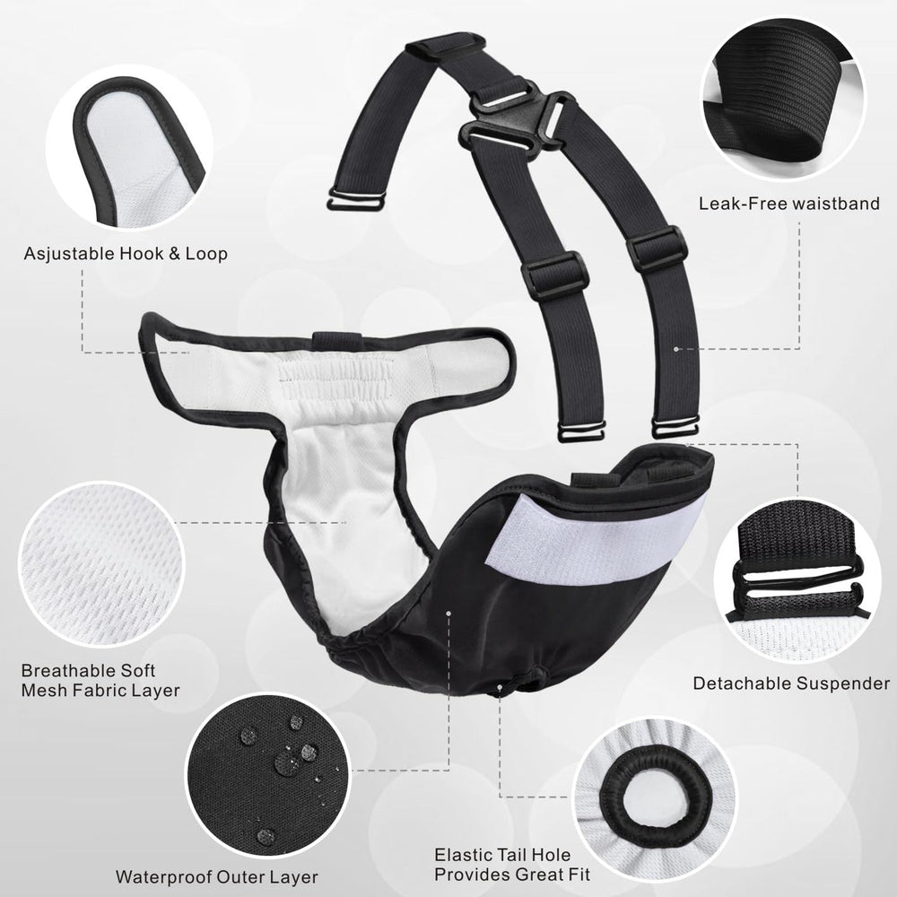 Idepet washable reusable dog diaper ready for machine washing