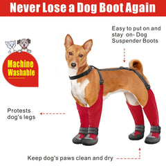 Idepet boots with adjustable back straps ensure secure, snug fit.