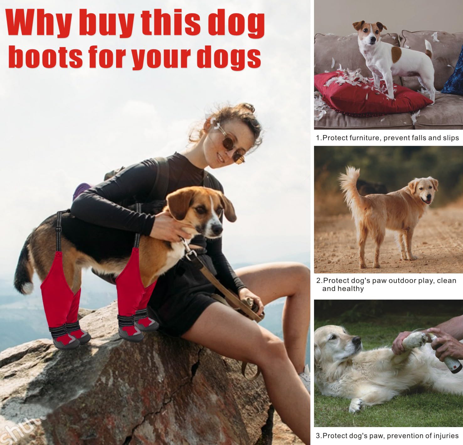 Idepet eight-size range suits tall breeds for secure protection.