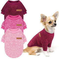 Idepet knitwear three-pack side view — flexible fit for pets.