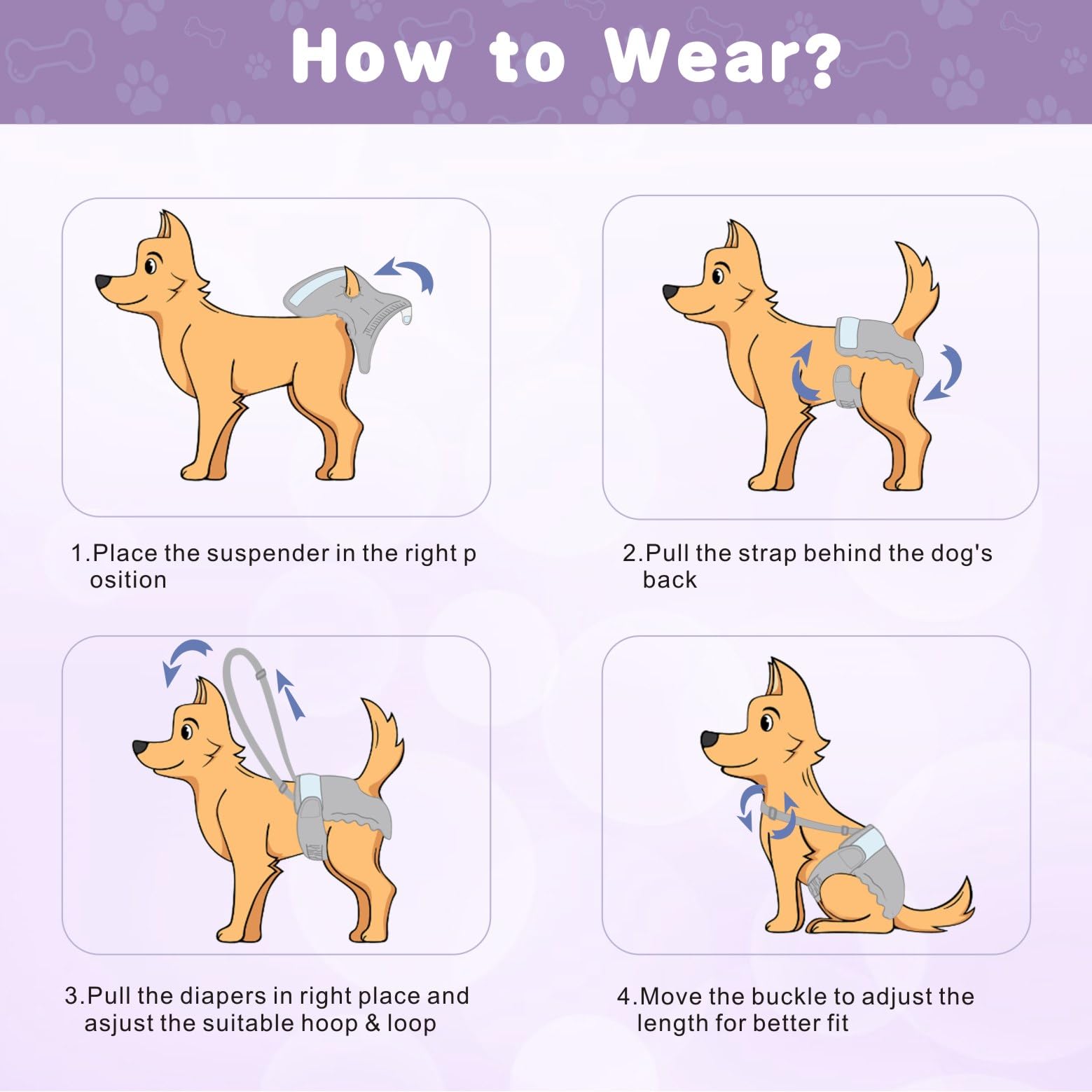 Idepet sizes XS-XL fit small to medium dogs securely.
