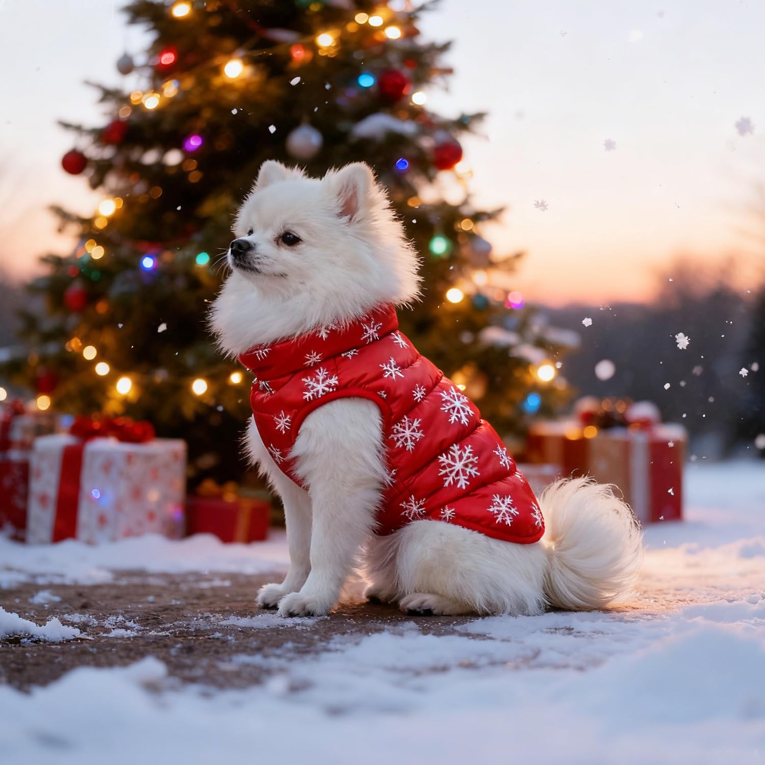 Idepet padded vest on small breeds like Teddy or Chihuahua for cold days