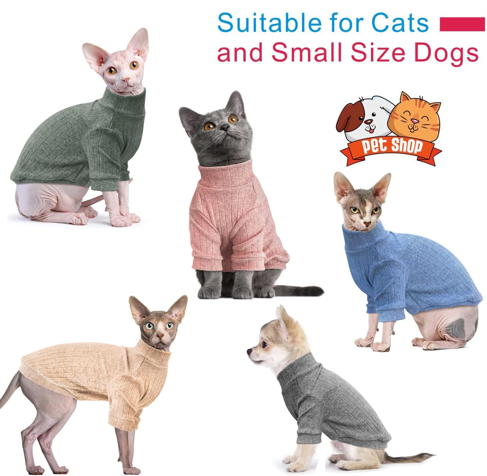 Idepet two-pack blue and pink sweaters displayed for versatile indoor wear options.