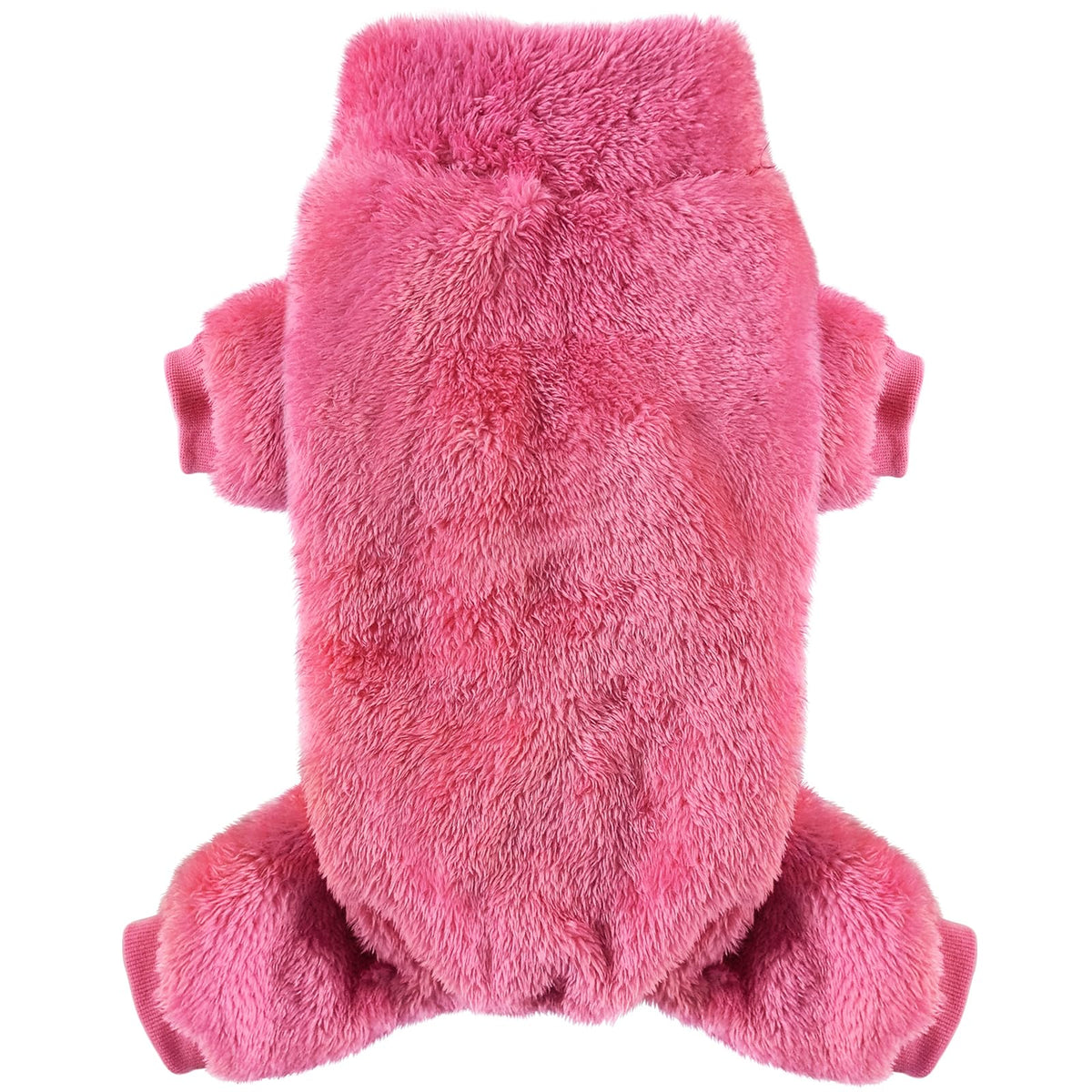 Idepet Velvet Dog Pajamas front view in rosered offer cozy warmth for small dogs.