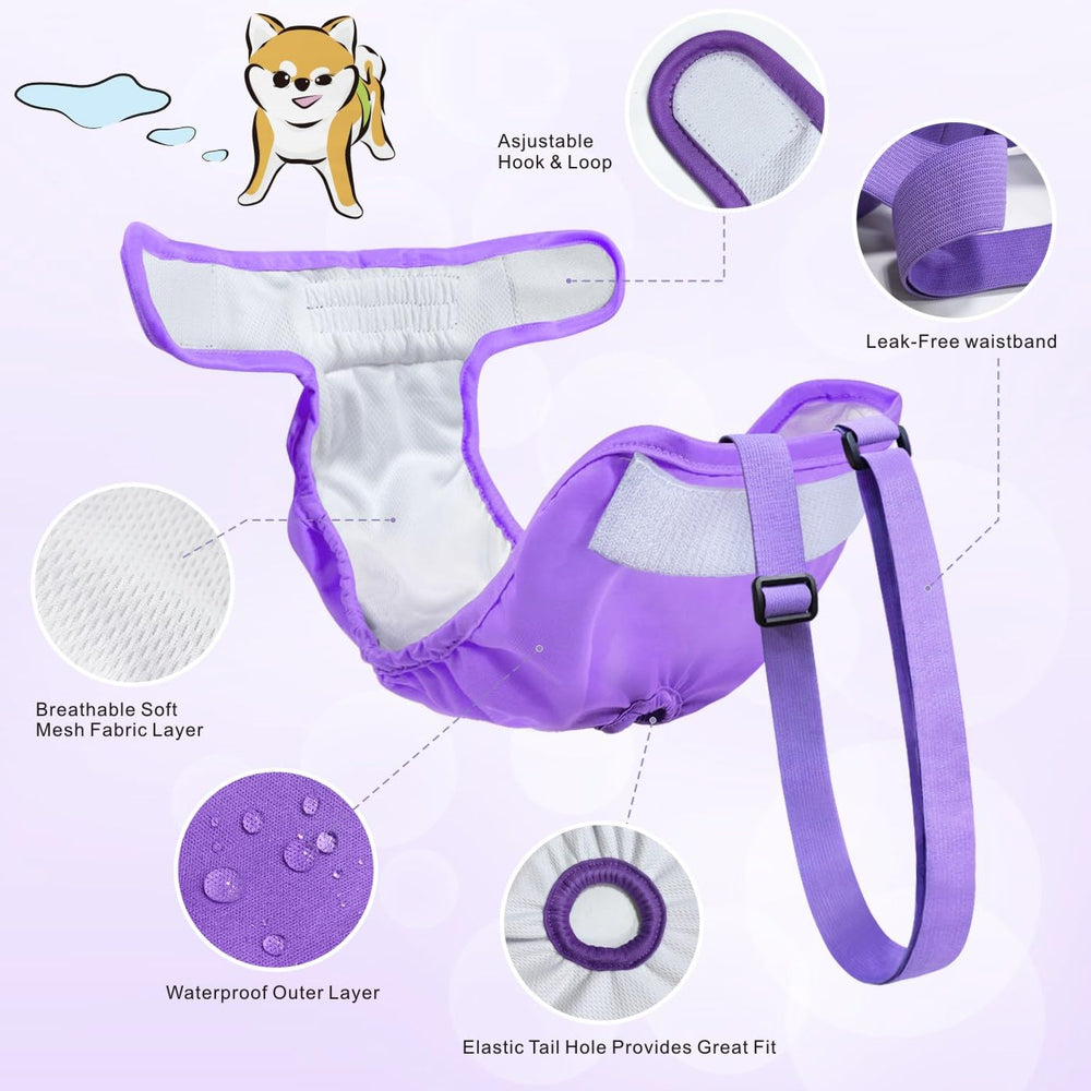Idepet washable dog diapers are machine washable and reusable.