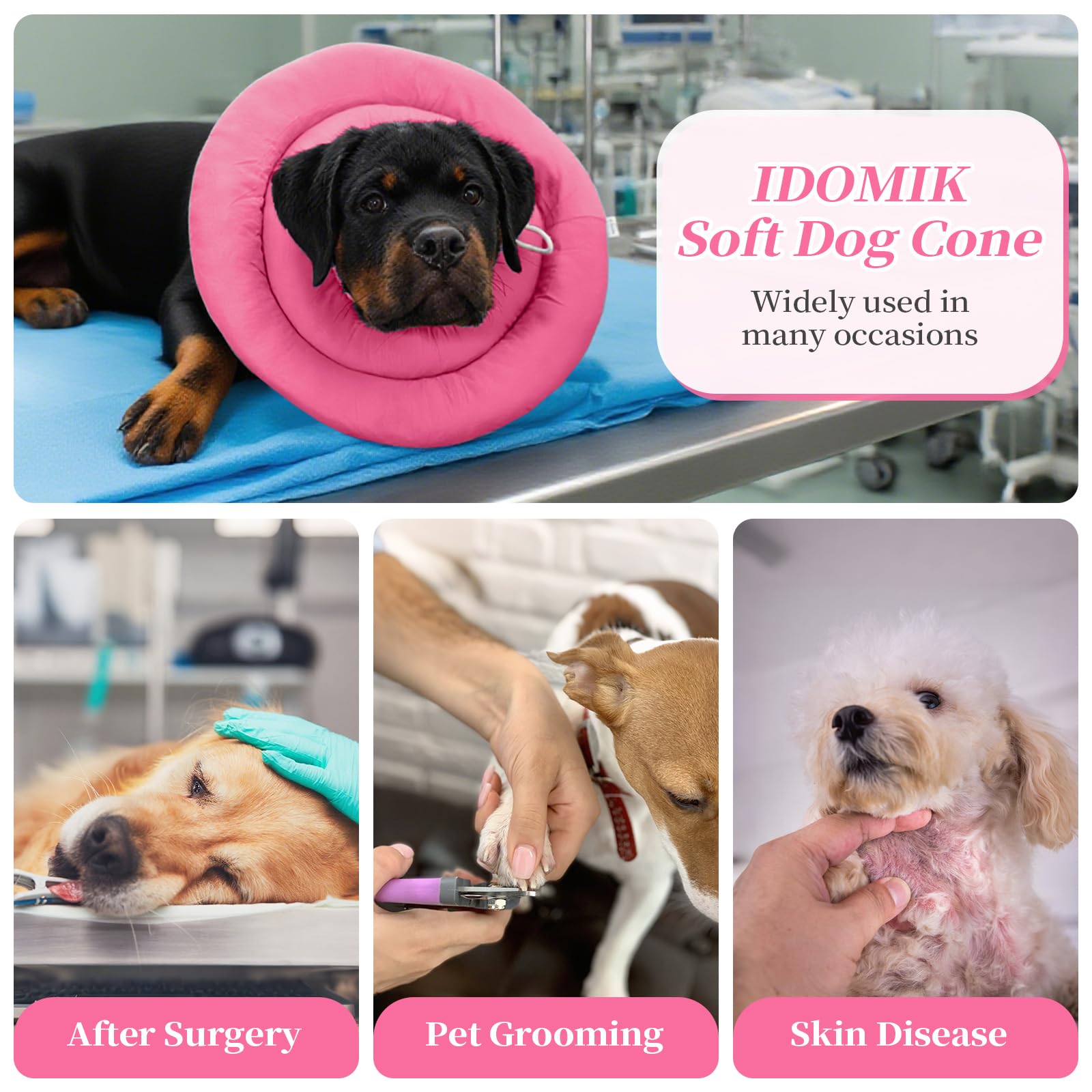 IDOMIK pillow-like collar offers neck support and night-time comfort for sleepy pets