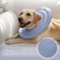 IDOMIK dog recovery collar microfiber-cloud interior offers comfortable sleep and quiet wear.