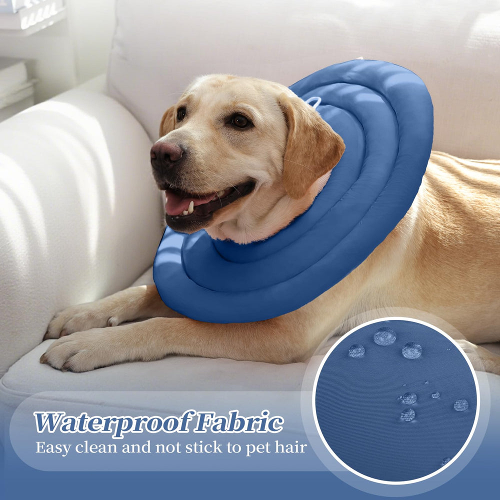IDOMIK Dog Recovery Collar microfiber cloud padding provides soft, quiet comfort for restful sleep.